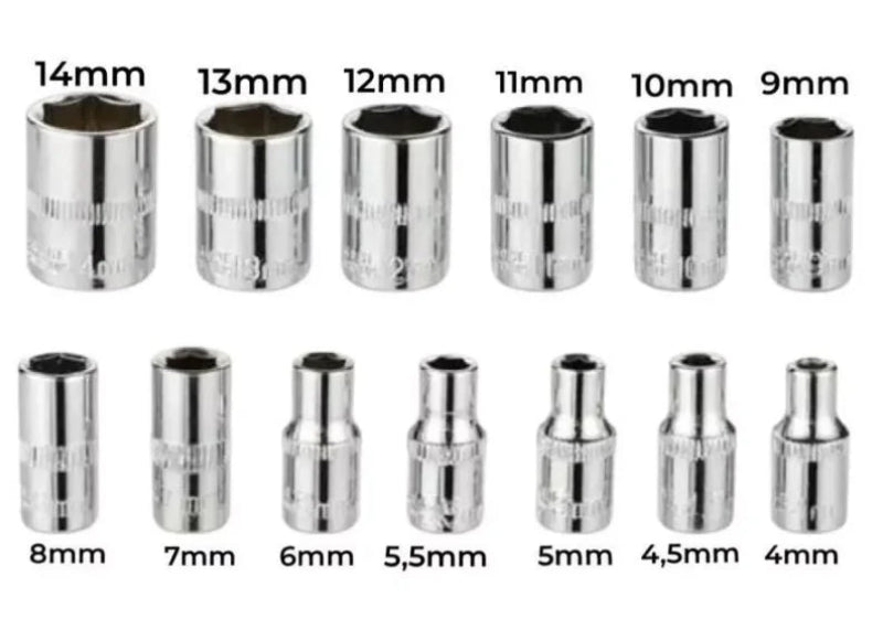 Kit de Soquetes com Catraca 46 peças - Brolar