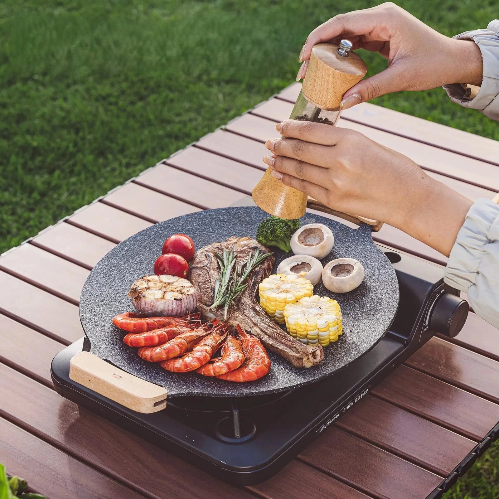 Frigideira Antiaderente Estilo Churrasco Coreano - Brolar