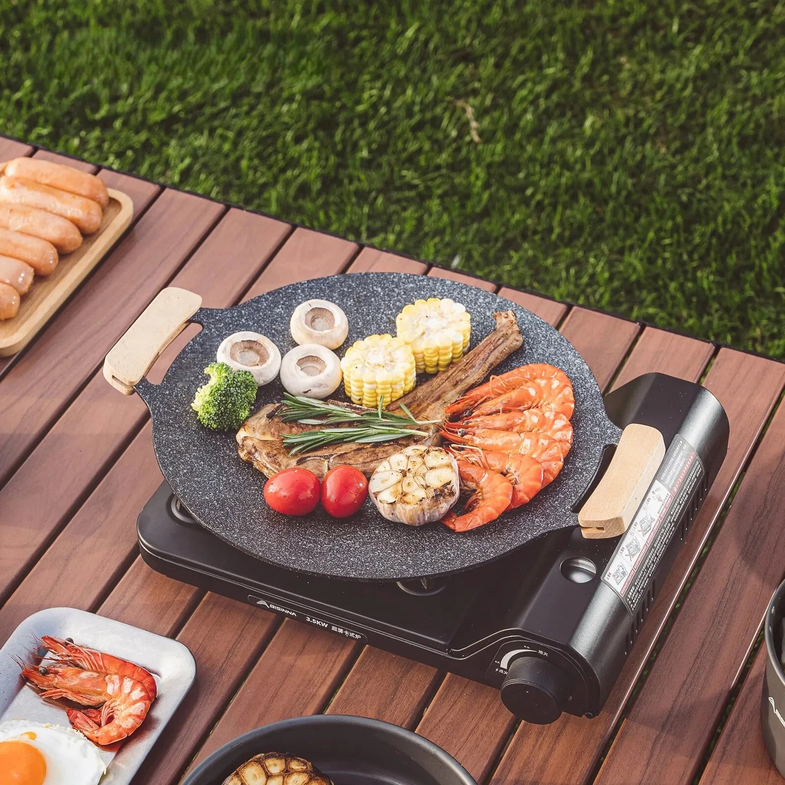 Frigideira Antiaderente Estilo Churrasco Coreano - Brolar